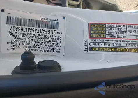 2010 Honda Civic Vp из США, поврежденный, VIN 2HGFA1F35AH568807